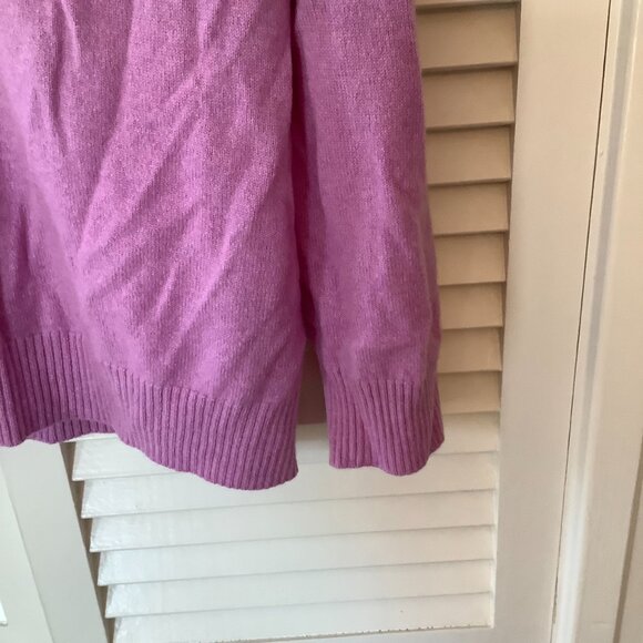 Women's cashmere sweater large shawl collar purple Edinburgh Woollen Mill EWM - Picture 2 of 5